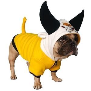 Buffalo Horn Yellow Hoodie for French Bulldogs Pugs English Size M, NEW